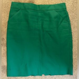 Green Jcrew The Pencil Skirt Size 14